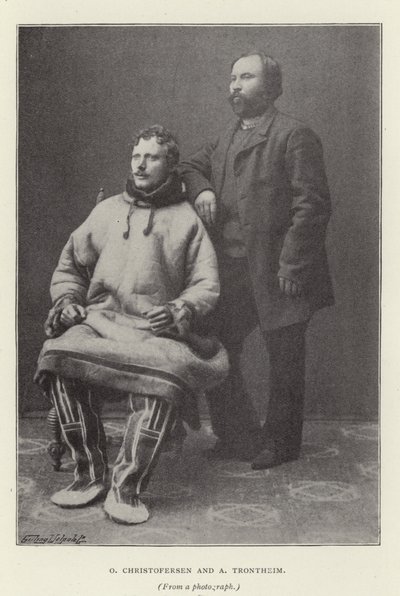 O Christofersen og A Trontheim (s/hvitt foto) av Norwegian Photographer