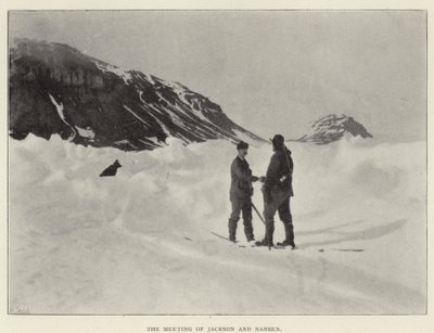Møtet mellom Jackson og Nansen (s/hvitt bilde) av Norwegian Photographer