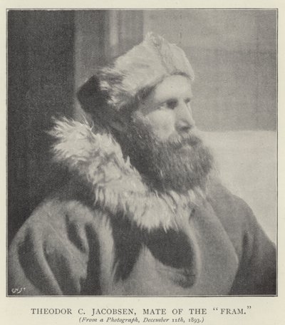 Theodor C Jacobsen, styrmann for "Fram" (s/hvitt-bilde) av Norwegian Photographer