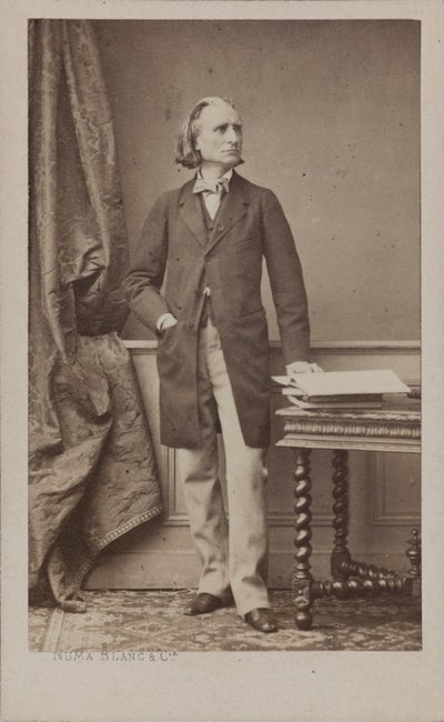 Portrett av komponisten Franz Liszt 1811-1886, ca. 1870. av Numa Blanc
