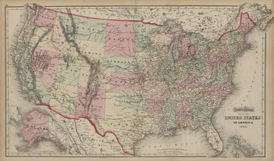 Grays atlas over USA av O.W. Gary