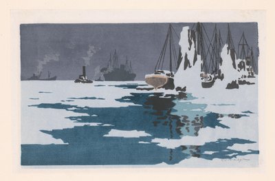 Utsikt over Bremerhaven av O. Droegl (signed by artist)