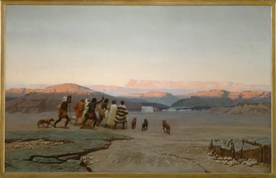 Gjeterne følger stjernen til Betlehem - Gjeterne følger stjernen til Betlehem (maleri på lerret) av Octave Penguilly L