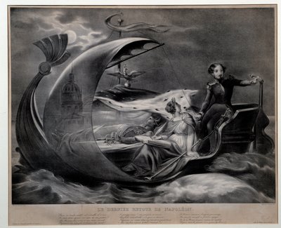 Den siste tilbakekomsten av Napoleon Allegorisk representasjon av overføringen av restene av keiser Napoleon blir deltatt av Francois Ferdinand d