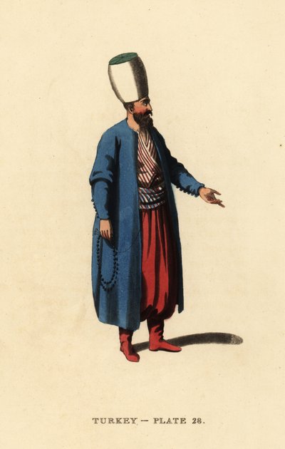 Offiser for janitsjarene eller osmansk infanteri av Octavian (after) Dalvimart
