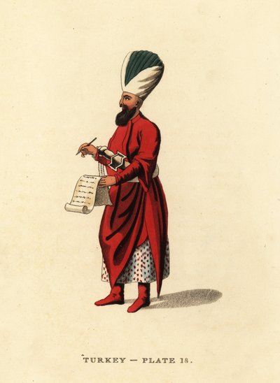 Subaltern offiser for janitsjarene, det osmanske infanteriet av Octavian (after) Dalvimart