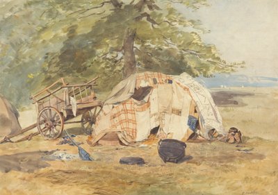 Et sigøynerleir av Octavius Oakley