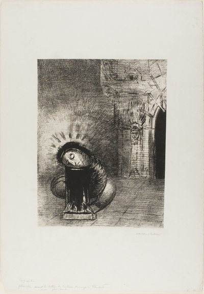 A Long Chrysalis, the Color of Blood, plate 2 av 6 av Odilon Redon