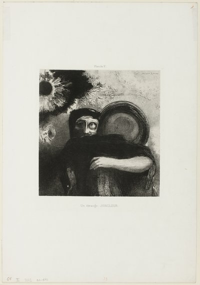 A Strange Juggler, plate 5 av Odilon Redon