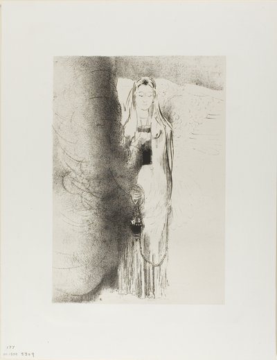 Og engelen tok røkelseskaret, plate 4 av 12 av Odilon Redon