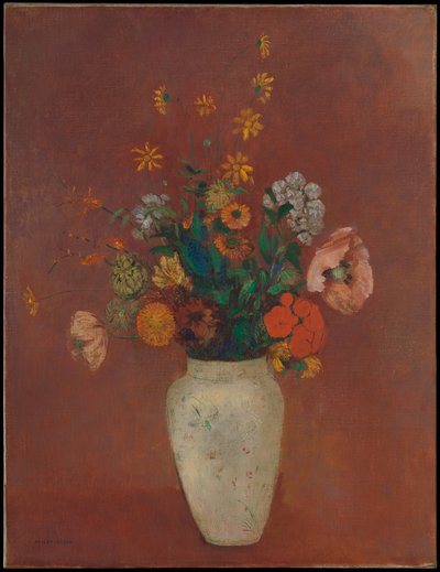 Bukett i en kinesisk vase av Odilon Redon