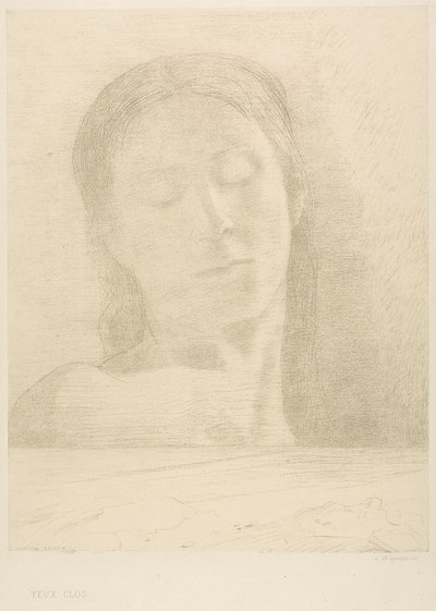 Lukkede øyne av Odilon Redon