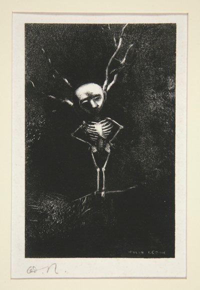 Dans le d?dale des branches la bl?me figure apparaissait (In the Maze of Branches the Pale Figure Appeared), fra serien Le jur? (Jurymedlemmet) av Odilon Redon