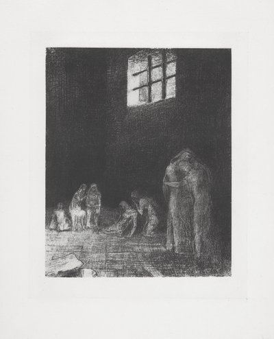 I skyggene av mennesker som gråter og ber... av Odilon Redon