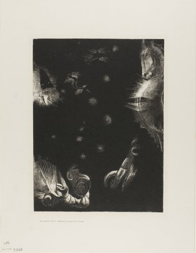 Ulike folkeslag bor i landene i havet, plate 23 av 24 av Odilon Redon
