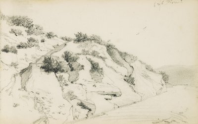 Tegning fra et album med tittelen "The Baskerland", 1862-63 av Odilon Redon
