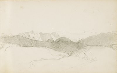 Tegning fra et album med tittelen "The Baskerland", 1862-63 av Odilon Redon