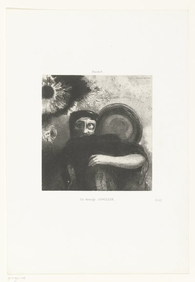 En fremmed gjøgler En merkelig JUGGLER (tittel på objekt) av Odilon Redon
