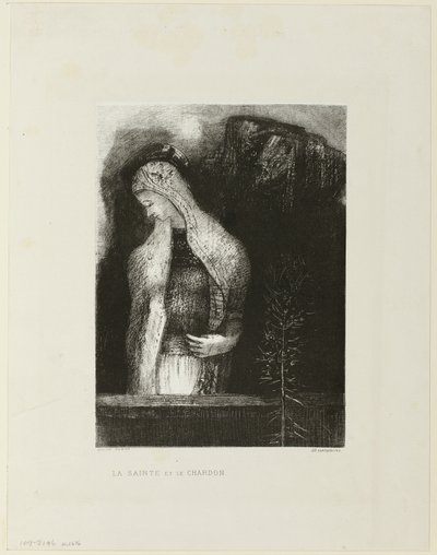 Kvinne Saint og Thistle av Odilon Redon