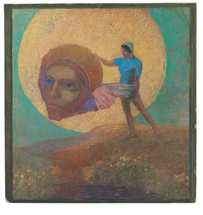 Figur med et bevinget hode (The Fall of Icarus) av Odilon Redon