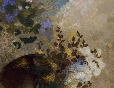 Blomster i en svart vase, ca. 1909-10 av Odilon Redon