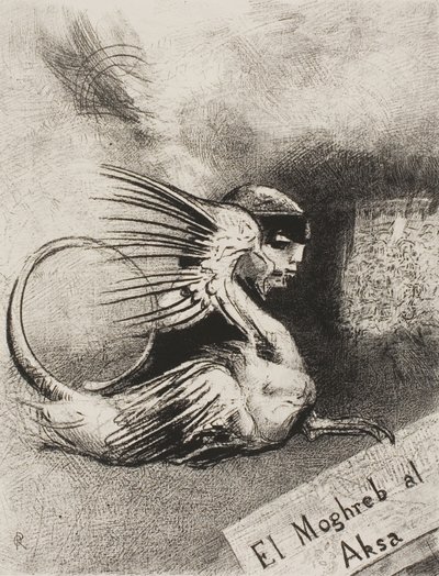 Frontispice for El Moghreb al Aksa av Edmond Picard av Odilon Redon