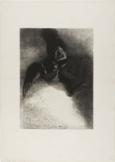 Frontispice til A Gustave Flaubert (Til Gustave Flaubert) av Odilon Redon