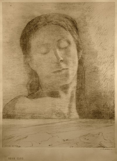 Lukkede øyne av Odilon Redon