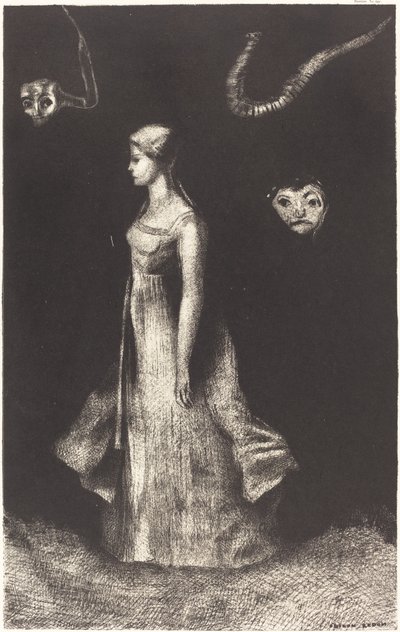 Hjemsøkende (besettelse) av Odilon Redon
