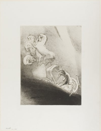 He Falls Head Foremost Into the Abyss, plate 17 av 24 av Odilon Redon