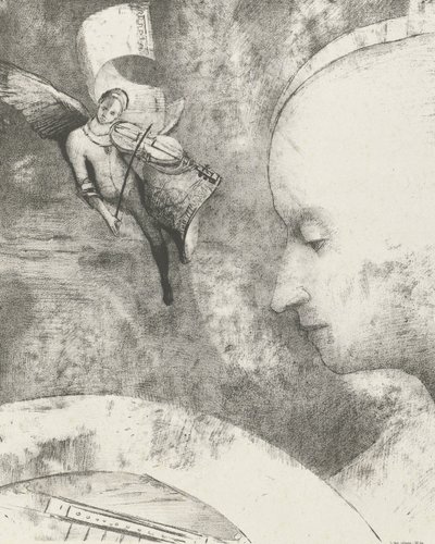 Heavenly Art, 1894 (trykk) av Odilon Redon