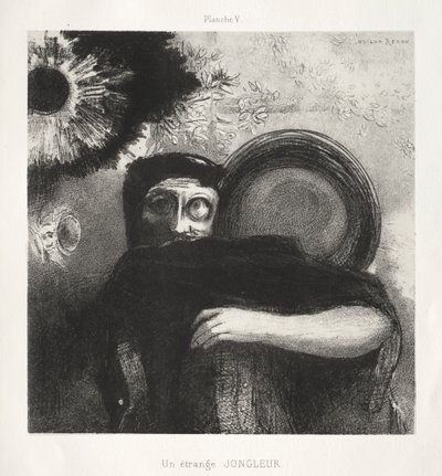 Homage to Goya: A Strange Juggler, 1885. av Odilon Redon