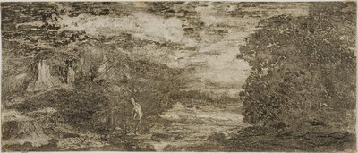 Rytter under en stormfull himmel av Odilon Redon