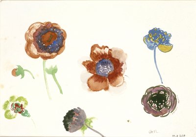 Åtte blomsterstudier av Odilon Redon