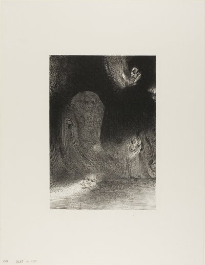 Jeg har noen ganger sett på himmelen det som virket som former for ånder, plate 21 av 24 av Odilon Redon