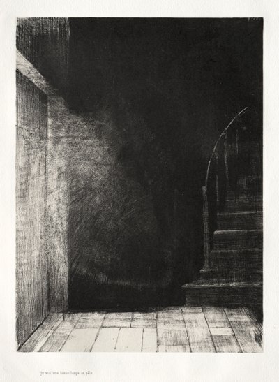Jeg så et lysglimt, stort og blekt av Odilon Redon