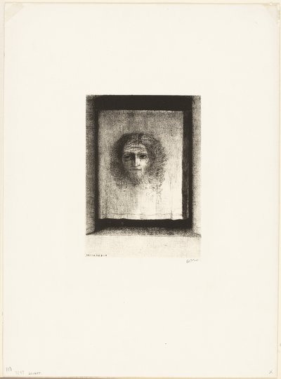 Det var et slør, et avtrykk, plate 1 av 6 av Odilon Redon