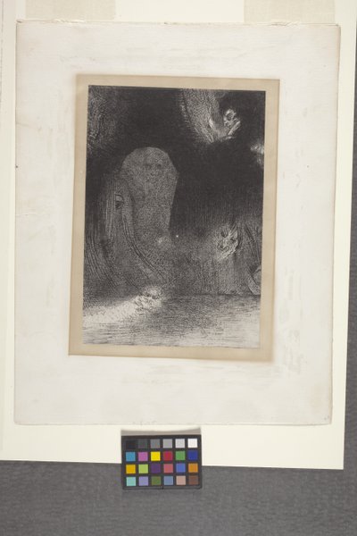 Flere ganger jeg så i himmelen (litografi på kinesisk applikasjonspapir) av Odilon Redon