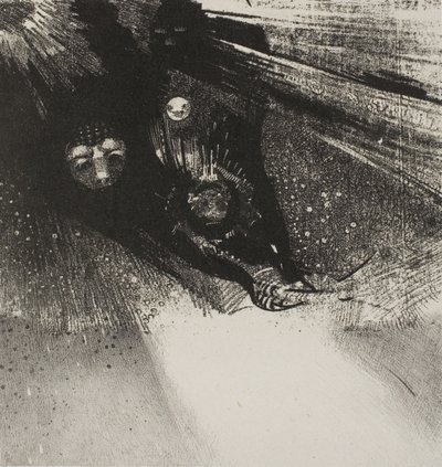 Larver So Bloodless and So Hedeous, plate 5 av 6 av Odilon Redon