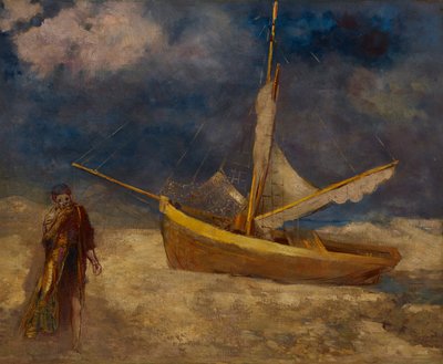 Den fremmedgjorte fiskeren av Odilon Redon