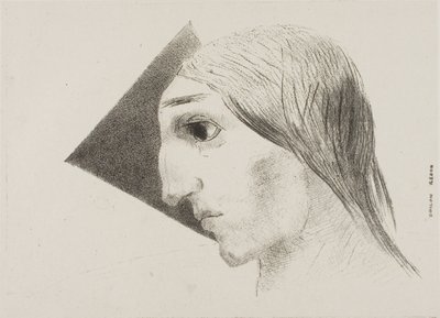 Madness, tallerken seks fra To Edgar Poe av Odilon Redon