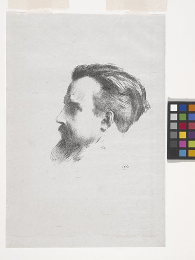 Maurice Denis (litografi på kinesisk volant papir) av Odilon Redon
