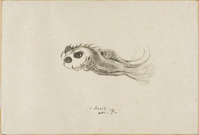 Meny for en middag for franske litografer, 1. april 1887 av Odilon Redon