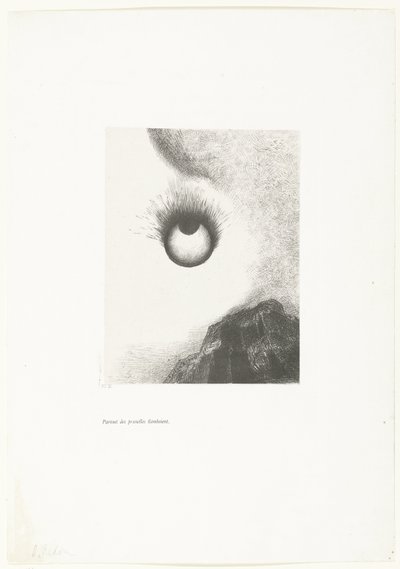 Flamme øyne overalt Partout des prunelles flamboient (tittel på objekt) Tentation de Saint-Antoine (1) (serietittel) Temptation of Saint Anthony (serietittel) av Odilon Redon