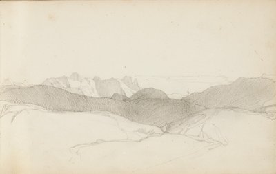 Side fra en skissebok, "Baskerlandet", 1862-63 av Odilon Redon