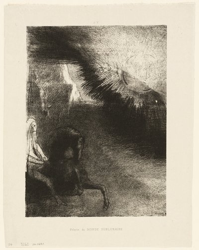Pilgrim of the Sublunary World, plate 5 av 6 av Odilon Redon