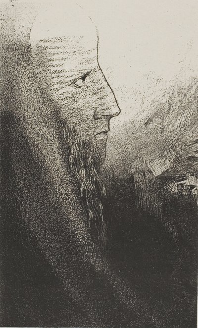 Saint Anthony: "Hjelp meg, o min Gud!", plate 2 av 24 av Odilon Redon