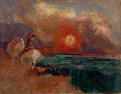 Saint George og dragen av Odilon Redon