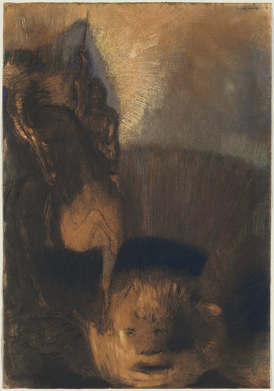 Saint George og dragen av Odilon Redon