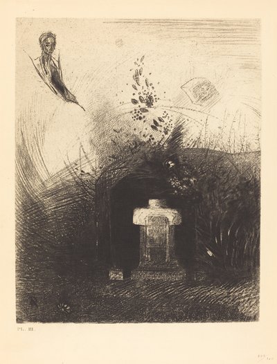 Hvis på en nær mørk natt en god kristen, av nestekjærlighet, bak en gammel ruin, begraver din buede kropp av Odilon Redon